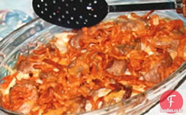 크림 감자 돼지 갈비 빵
