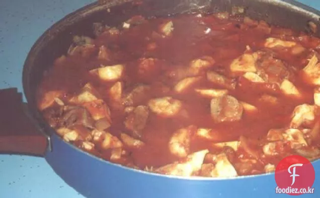 양고기,아티 초크,토마토 스튜