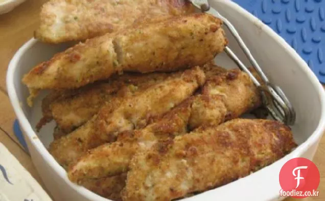 키텐칼의 부드럽고 육즙이 풍부한 빵가루 입힌 디종 닭 가슴살