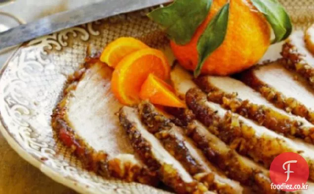 피칸,버번 및 지팡이 시럽 햄 레시피